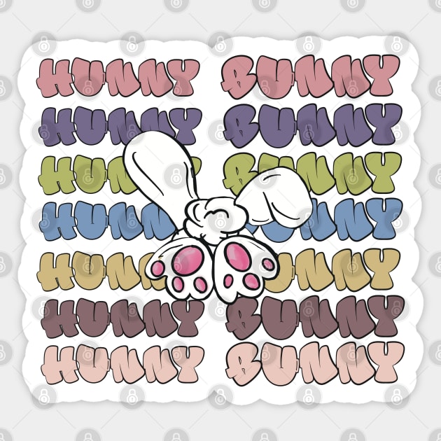 Hunny Bunny repeat bubble words pastels bunny butt Sticker by Sheila’s Studio